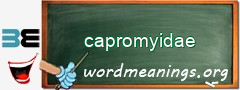 WordMeaning blackboard for capromyidae